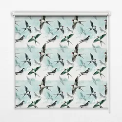 INNENROLLO - Fensterrollo - Rollo - 150x180 cm - Schwalben