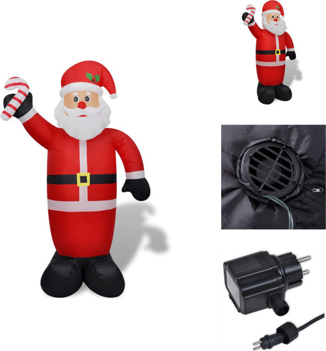 vidaXL Opblaasbare Kerstman met LED-verlichting, 240 cm