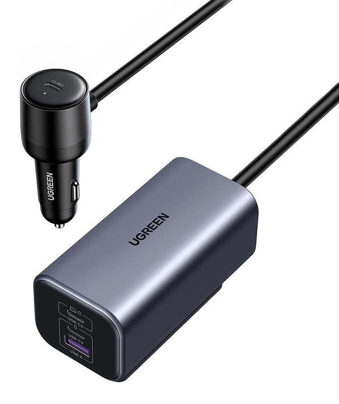 Ugreen Ec706 autolader met 1x USB en 2x USB-C, 150W