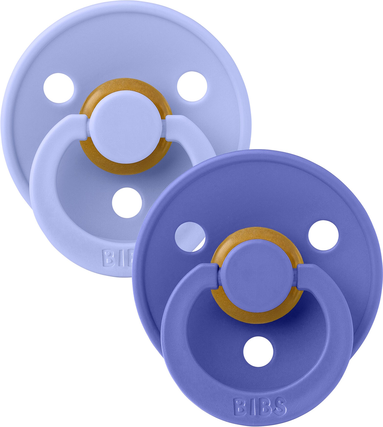 BIBS Pacifier Colour 2 PACK Latex Size 2 Hush/Grape 2 stk