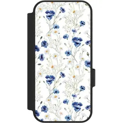 Nivocase Klapphülle für Google Pixel 10 Handyhülle aus Kunst Leder NIVOflip schwarz Blume Blumen Muster (Google Pixel 10), Smartphone Hülle, Schwarz