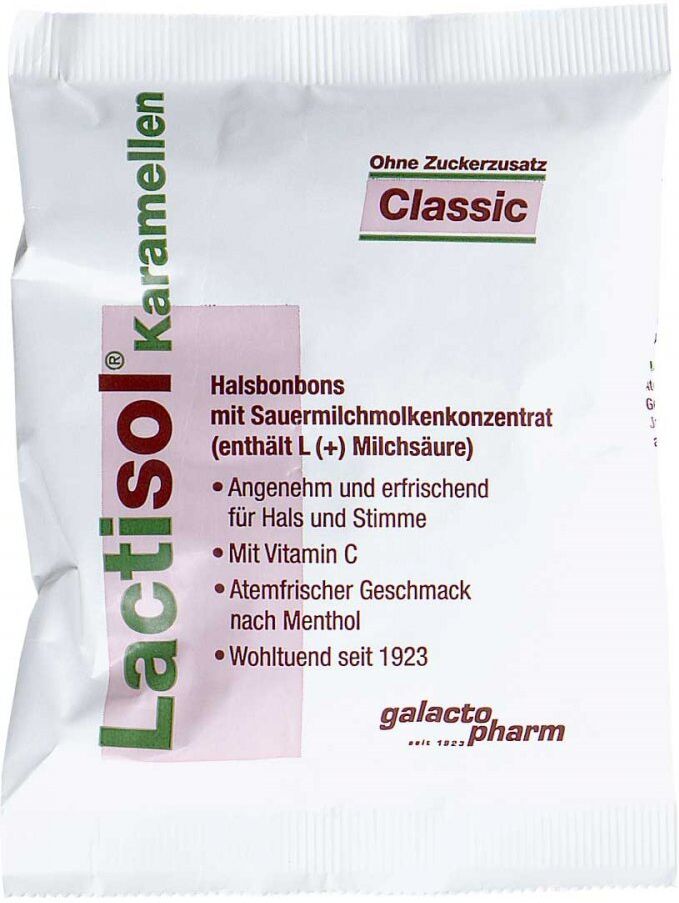 Lactisol Karamellen Classic ohne Zucker 50g