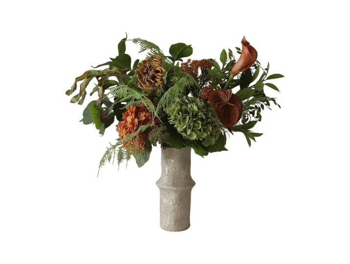 Botané Cedar Grove Kunstblumenstrauß Hortensie-Halbkaktus-Dahlie-Kalla, 90 cm, 14 St