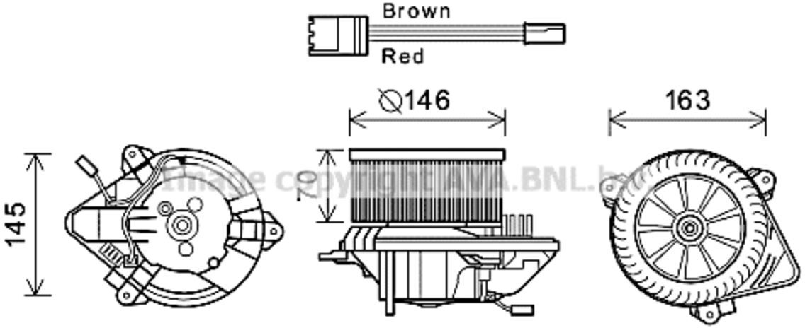 Ava Cooling Motore elettrico, ventola interna CN8294