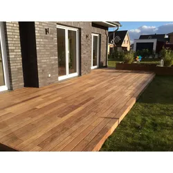 Cumaru Terrassendielen, 21x90 mm, KD, glatt/glatt