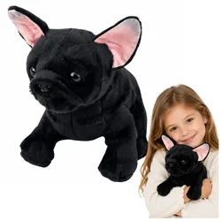 Plüschtier Französische Bulldogge Schwarz 22 cm