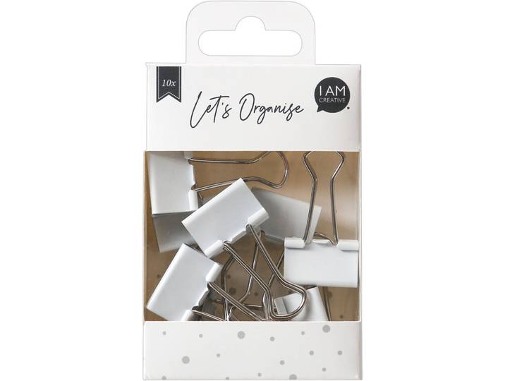 Papierclips I am creative weiss Metall B 7.3 cm
