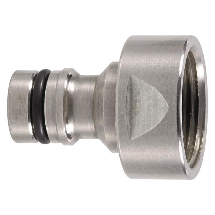 Karasto Hahnstecker GEKA plus-Stecksystem Messing vernickelt Innengewinde G 3/4 " (46.0711)