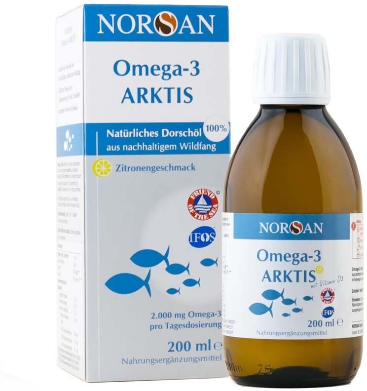 Norsan Omega-3 Arktis mit Vitamin D3 flüssig 200 ml Flüssigkeit
