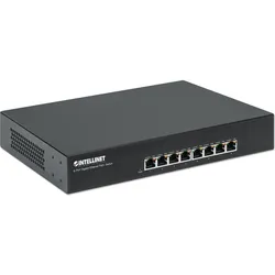 Intellinet Desktop Gigabit Switch (8 Ports), Netzwerk Switch, Schwarz