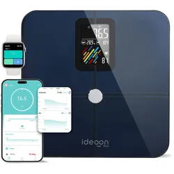Top Körperanalysewaage aus Glas (max. 180 kg): Exakte Körperanalyse, misst Fett, BMI, Puls & Körpertyp. Ideal für Ihr Fitness-Ziel mit Fitdays App
