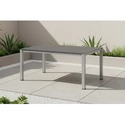 OUTFLEXX Esstisch, silber/anthrazit, Aluminium/Spraystone, 160x95 cm