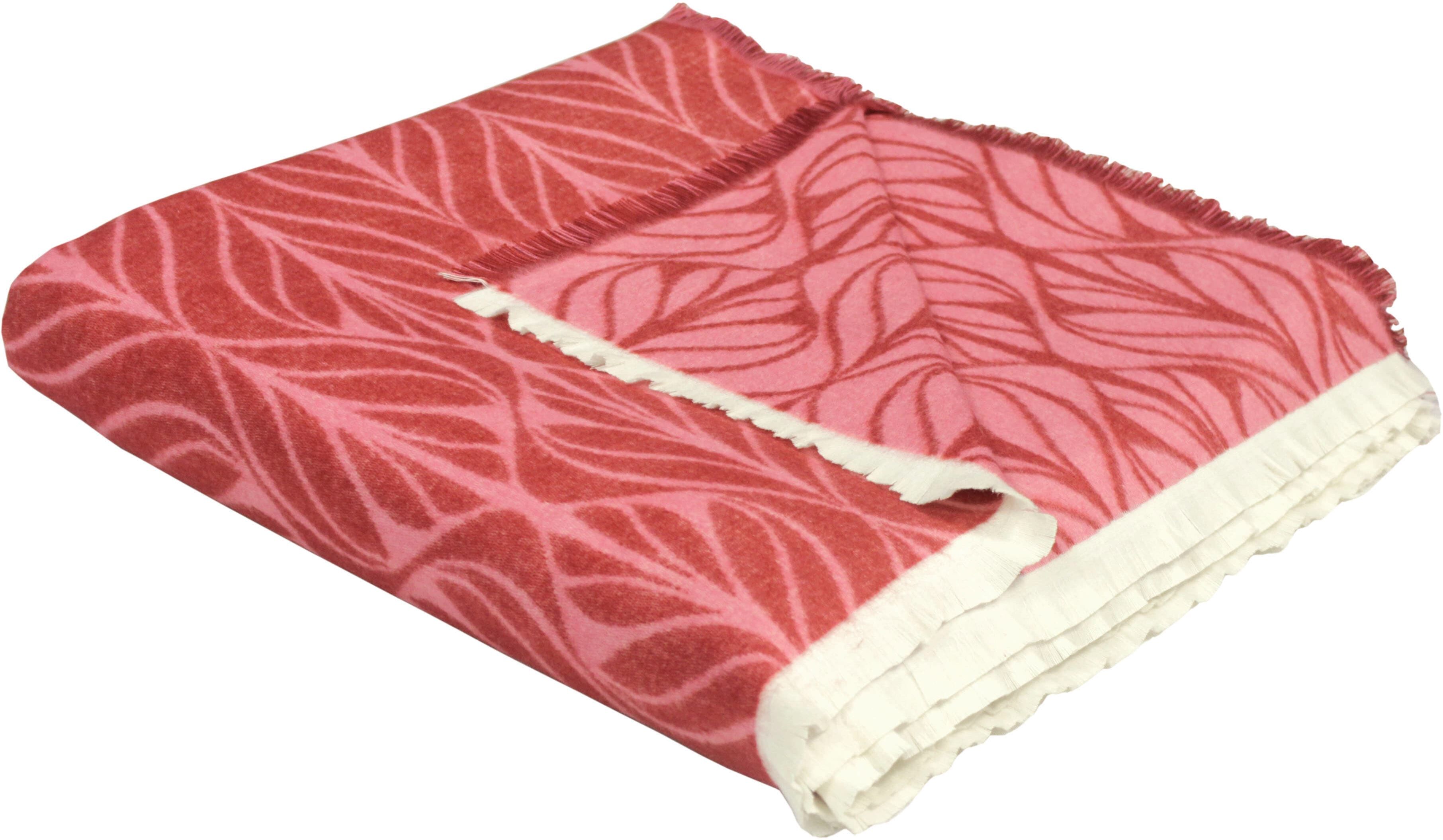 Wohndecke ADAM "Wave", rot, B:150cm L:210cm, Baumwolle, Wohndecken, Wohndecke, GOTS zertifiziert - aus Bio-Baumwolle, Kuscheldecke