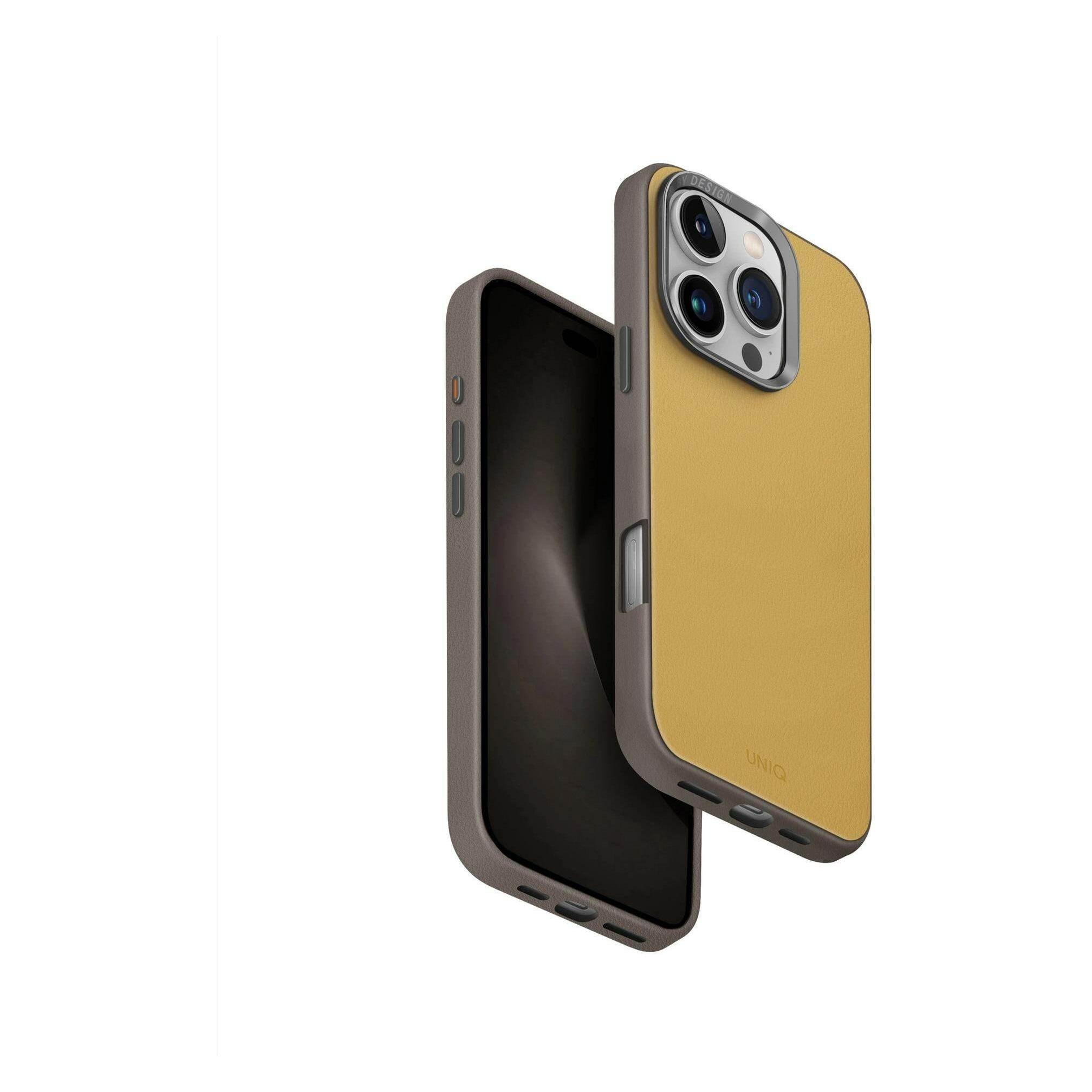 Uniq Lyden DS iPhone 16 Pro Max 6.9" Magclick Charging case yellow-gray/yellow-gray (Apple iPhone 16 Pro Max) (Uni001426-0)
