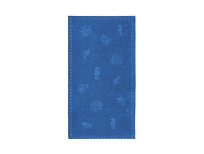 Seahorse Seahorse Strandlaken Shells Blue 100x200