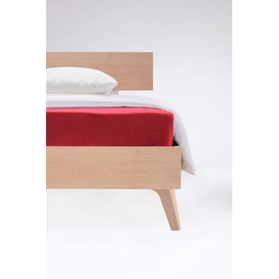 Spannbettlaken FLEURESSE "Flauschjersey", rot (rot, bordeaux), B:180cm L:200cm, Jersey, Obermaterial: 100% Baumwolle, Bettlaken, Spannbettlaken, aus Baumwolle, Bettlaken, Spannbetttuch, Premium Qualität