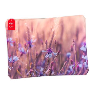 Tischsetmacher Tischsets Kornblumen in der Morgenröte, aus hochwertigem Vinyl (4 Stück), 44 x 32 cm