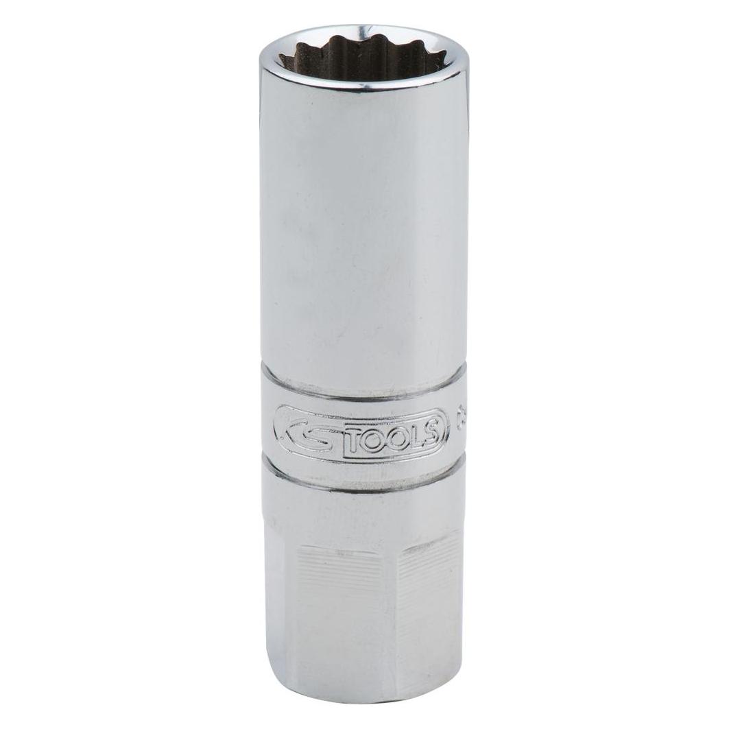KS Tools Werkzeuge-Maschinen GmbH 3/8 CHROMEplus Zündkerzen-Stecknuss, 16mm, auf Hänger (16 mm) (918.3804-E)