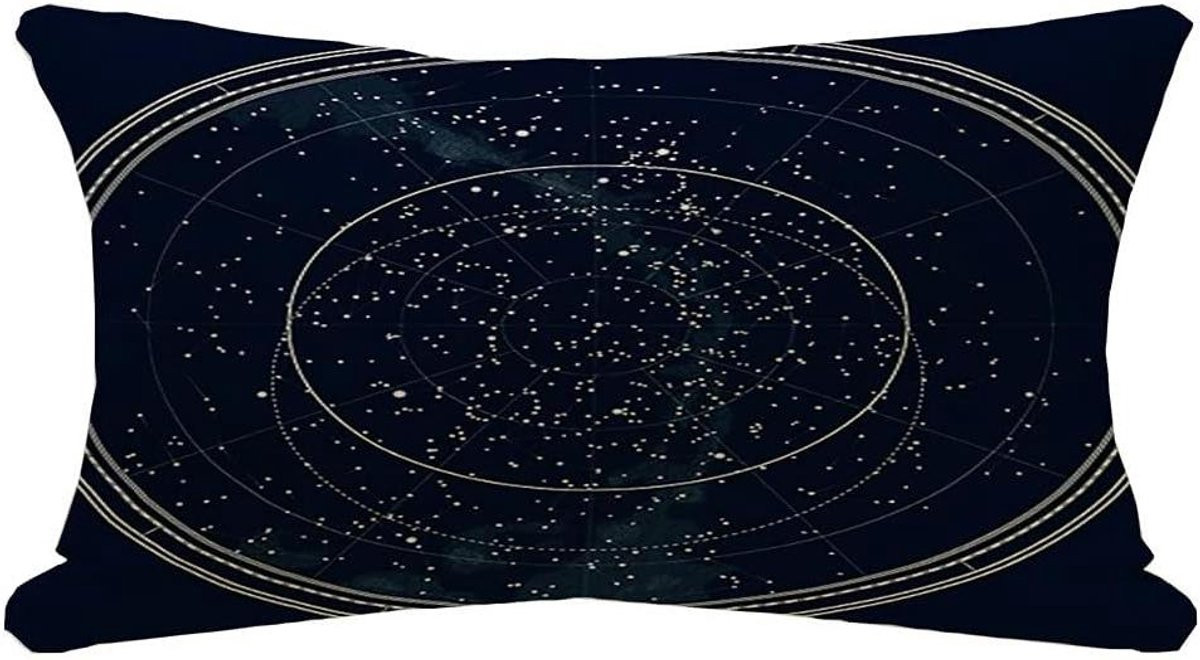 Kussensloop Astronomie Hemelkaart Maan Multicolor 40 x 60 cm