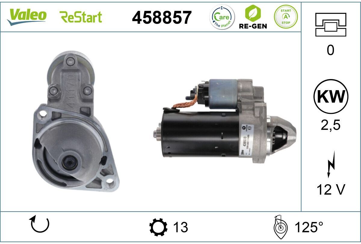 Starter VALEO RE-GEN STOP&START; - AT VALEO 458857