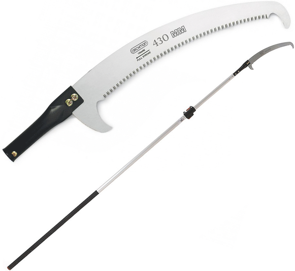 Scie courbée de 430 mm sur perche télescopique ovale en aluminium de 4 m Archman Art. 24+109