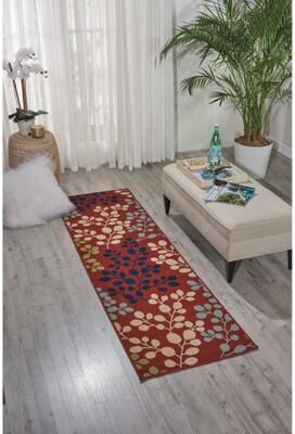 Nourison Caribbean Indoor/Outdoor Modern Floral Area Rug
