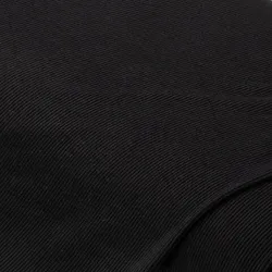 Feinripp-Jersey Uni, schwarz