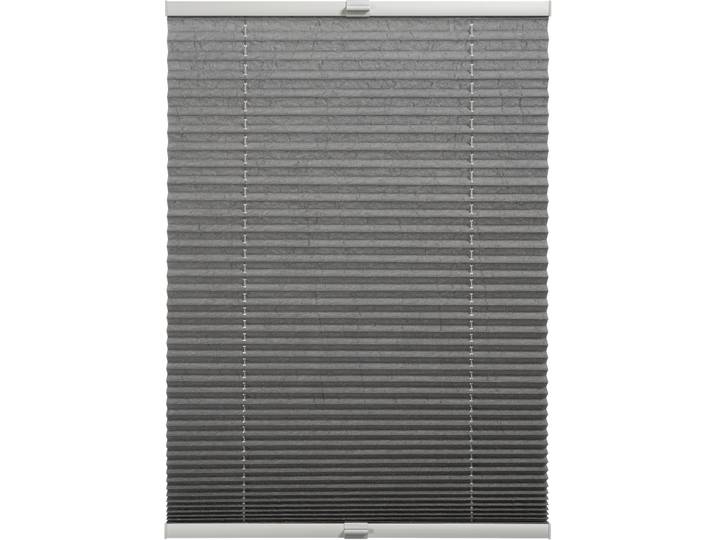 Plissee Milla , grau, B:90cm H:130cm, Obermaterial: 100% Polyester, SCHÖNER WOHNEN-KOLLEKTION, Plissees, Plissee, verschraubt, silberne oder weisse Rollo-Technik