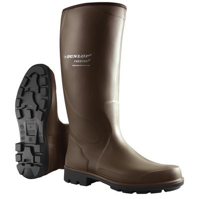 Gummistiefel DUNLOP "Purofort Terroir PRO", Herren, Gr. 37, braun (schwarz braun), Obermaterial: 100% Textilmaterial TEXMAT., Schuhe Gummistiefel