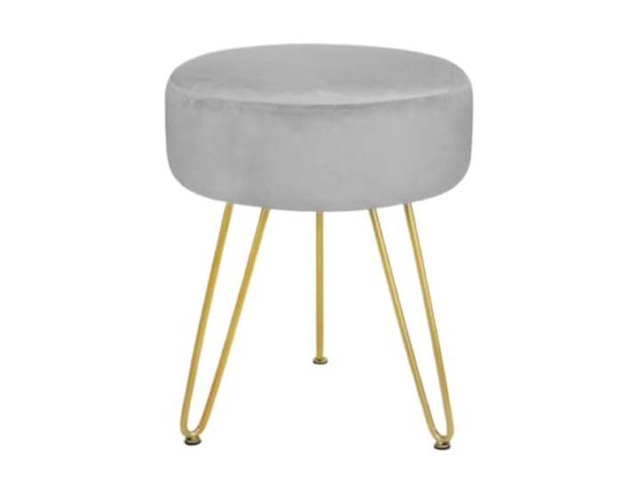 DANNMPX Sitzhocker Wohnzimmer 1Pcs Moderne Hause Fußstütze Runde Fußhocker Samt Zusätzliche Sitzplätze(Grey)