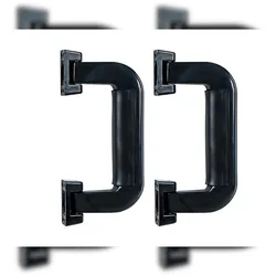 HMF 14971-02 Koffergriff, Tragegriff aus Kunststoff, 2 Stück, 16,5 x 7,5 cm, Schwarz