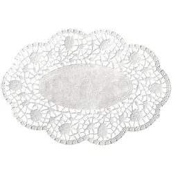 Papstar Mokkadeckchen ovalweiss, Cake Design Utensilien, Weiss