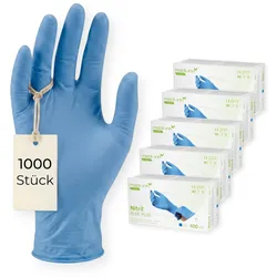 Medi-Inn Nitril blue plus Einmalhandschuhe, blau, puderfrei S / 10 x 100 = 1000 Stück