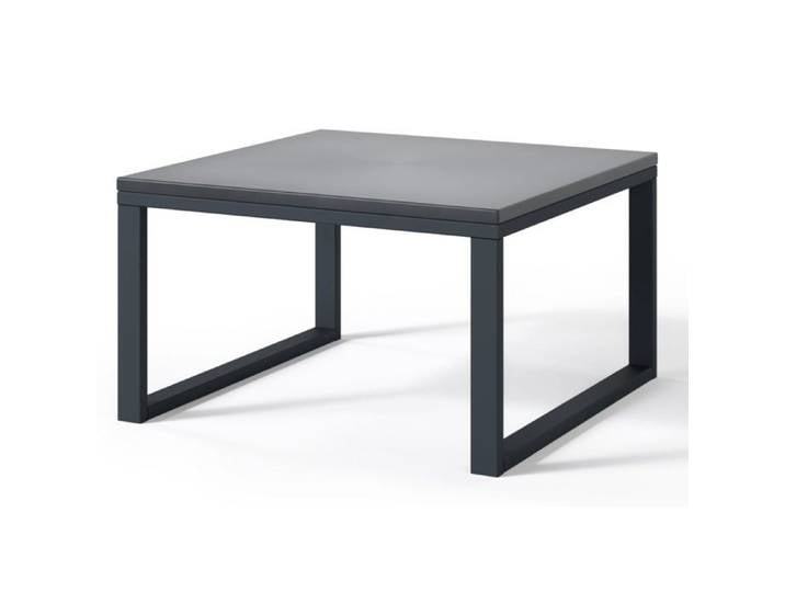 Table de jardin - DYWILLY - 60x60 cm - béton/structure noire