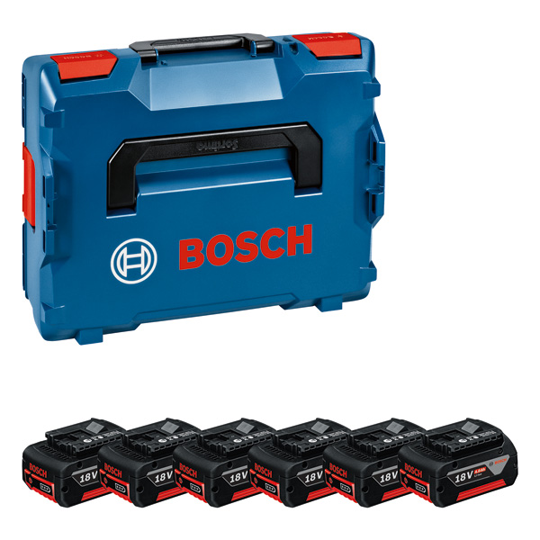 Bosch Akkupack 6x GBA 18 Volt 4,0Ah 1600A02A2S