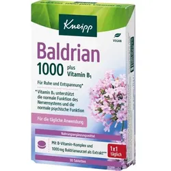 KNEIPP Baldrian 1000 mg plus Vitamin B1 Tabletten 30 St