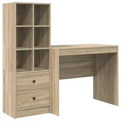 vidaXL Schreibtisch mit Schubladen 2 pcs Sonoma-Eiche