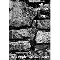 elfter september 2010, Belletristik von Rainald Goetz
