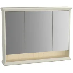 VitrA Valarte LED-Spiegelschrank 62236 98x17x76cm, 3 Spiegeltüren, Korpus elfenbein matt