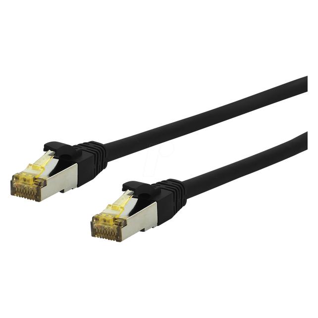 TTL TTLan Patchkabel UltraFlex Cat. 6A ISO/IEC, S/FTP (PiMF), hochflexibel, halogenfrei, schwarz, 0,5 m (PiMF, S/FTP, CAT6a, 0.50 m) (1812-0,5M-UF)