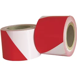Foltec, Absperrung, Warnband / Absperrband 75mm x 500m Rot und Weiss
