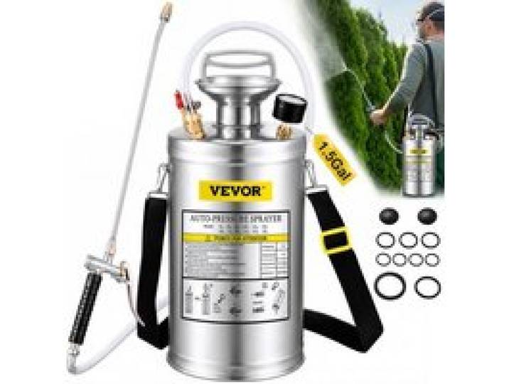 VEVOR Tuinvijververnevelaar 6L Ultrasone vernevelaar Roestvrijstalen ultrasone vernevelaar Geschikt voor thuis, tuin, toeristenvoertuigen, speciale voertuigen, schepen, voertuigreiniging, tapijtreiniging