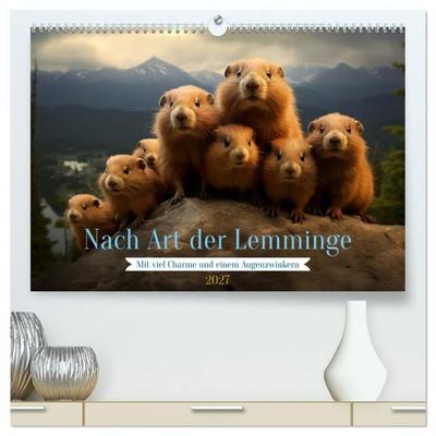 Nach Art der Lemminge (hochwertiger Premium Wandkalender 2027 DIN A2 quer), Kunstdruck in Hochglanz
