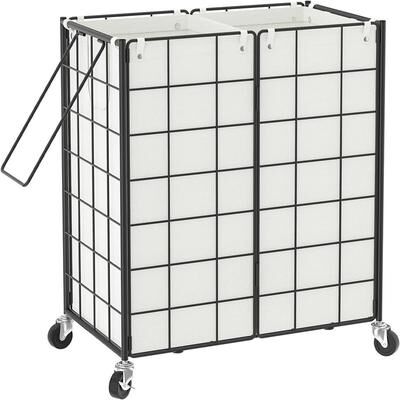 No "Double Laundry Hamper with Wheels - 22""L x 13""W x 26.4""H"