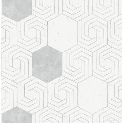 A-Street Prints Momentum Off White Geometric Wallpaper