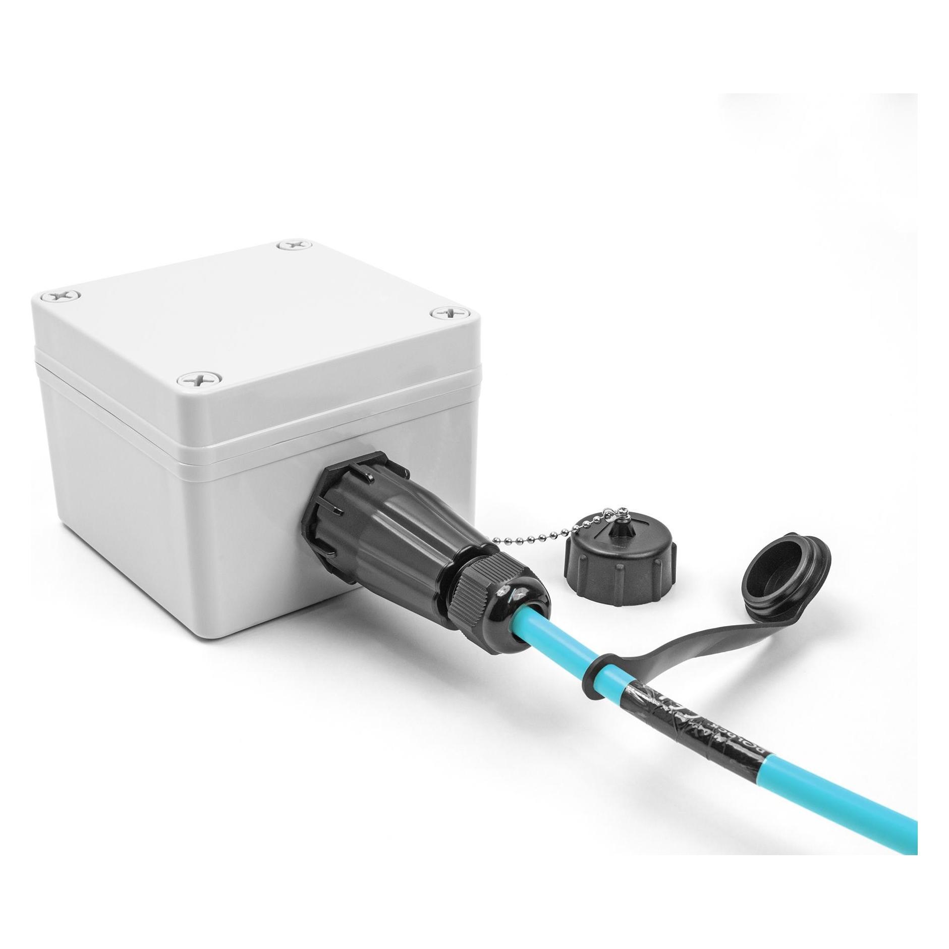 Delock LWL Kabel LC Duplex zu LC Duplex mit Verschlusskappe Multimode OM3 IP68 staub- und wasserdich (2 m) (87889)