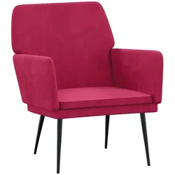 vidaXL Sessel Weinrot 62x79x79 cm Samt