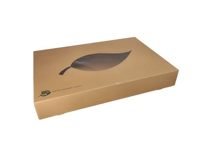 PAPSTAR Einweggeschirr-Set 40x Transport- & Catering-Kartons Pappe 8 x 55,7 x 37,6cm 100% Fair, Pappe / PLA