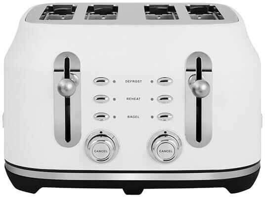 Rangemaster Classic Matt White 4 Slice Toaster