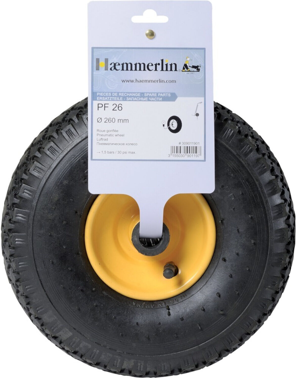 HAEMMERLIN Ersatzrad PF 26 zu Sackkarren (309011901)